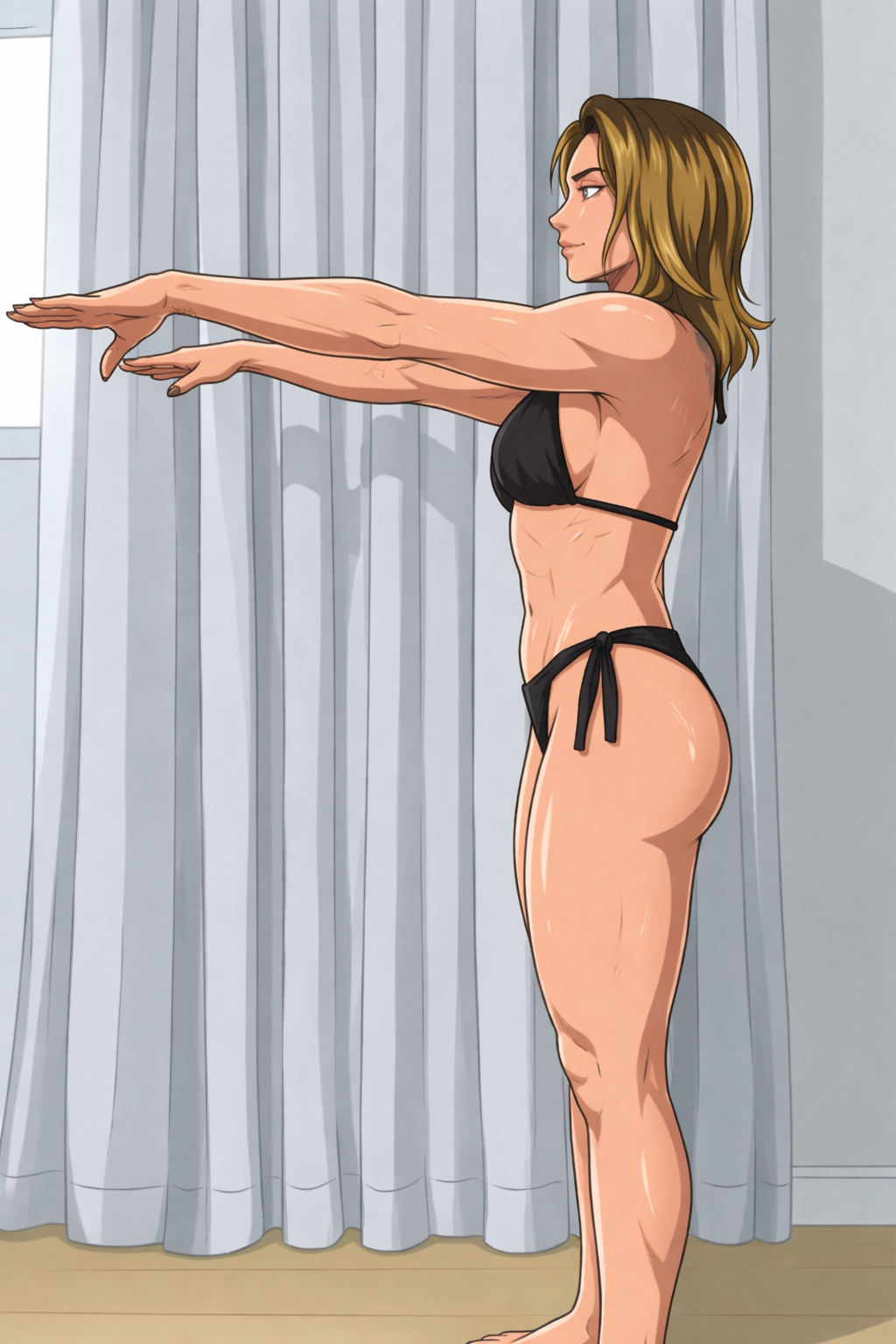 Lateral — braços a 90°